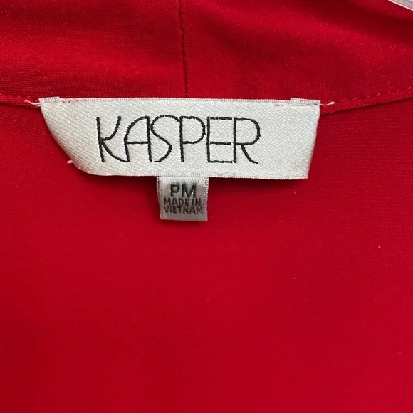 Kasper Red Sleeveless Blouse - Picture 2 of 7